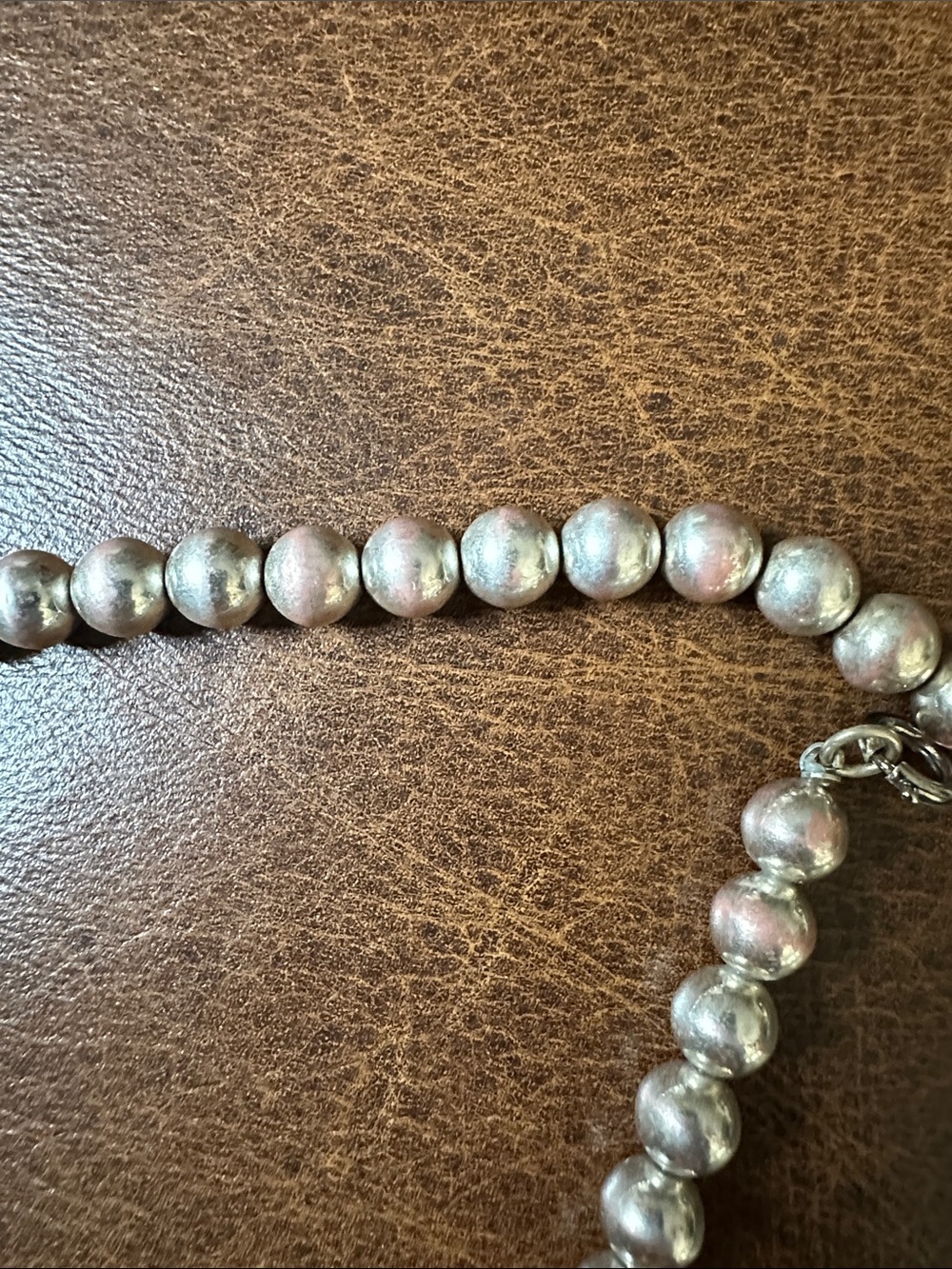 Turquoise and Silver Bead Necklace - Picture 10 of 11